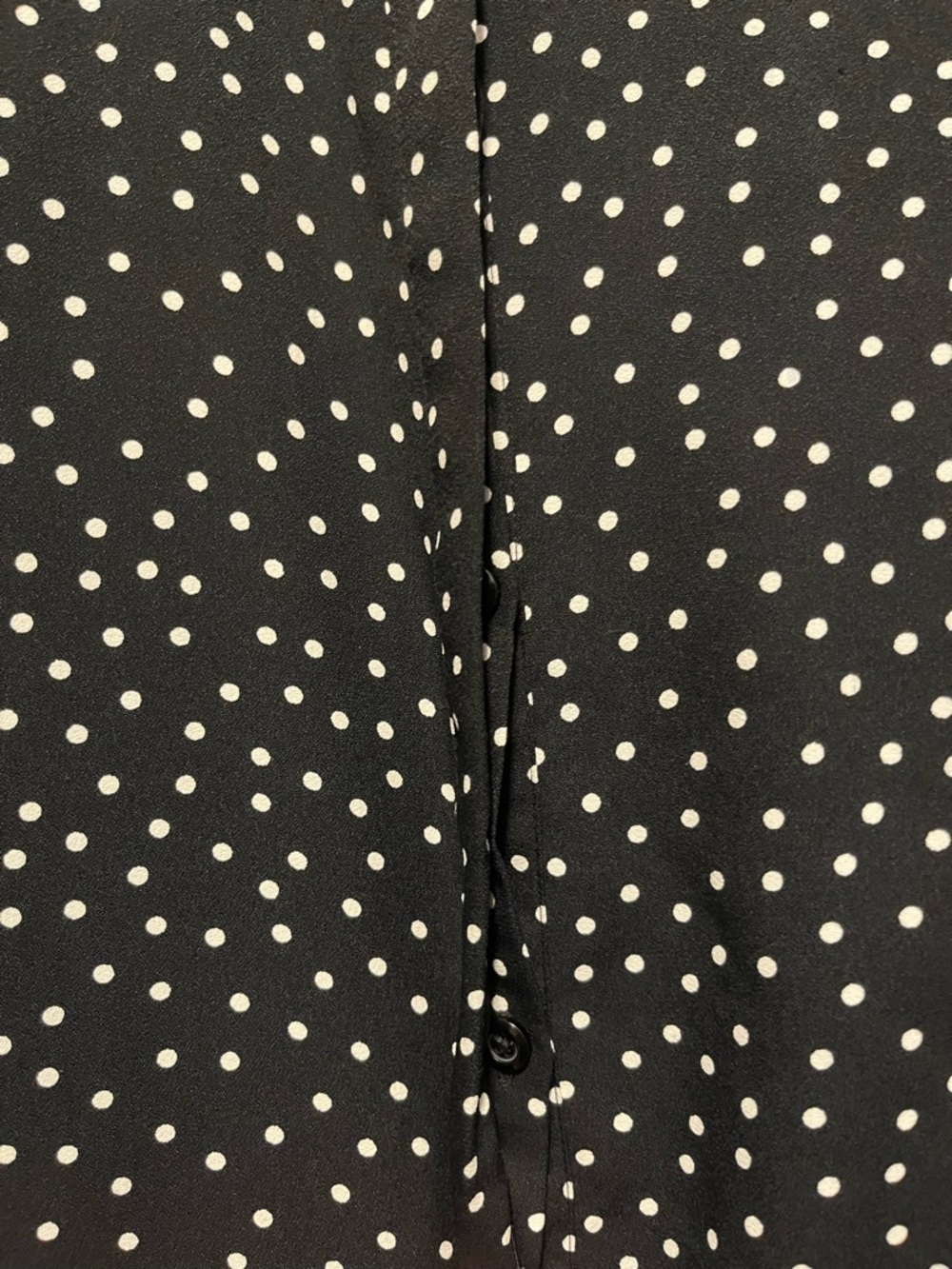Express Black Polka Dot Ruffle Collar Blouse - Picture 3 of 5